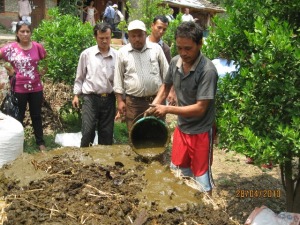 Making the compost pile