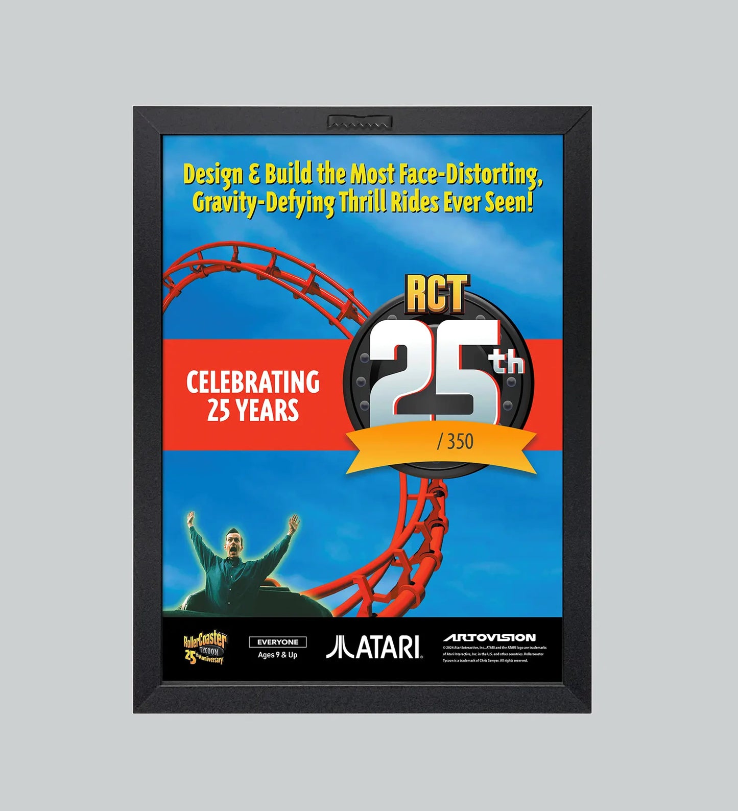 Rollercoaster Tycoon Shadowbox Art (Signed Limited Edition)